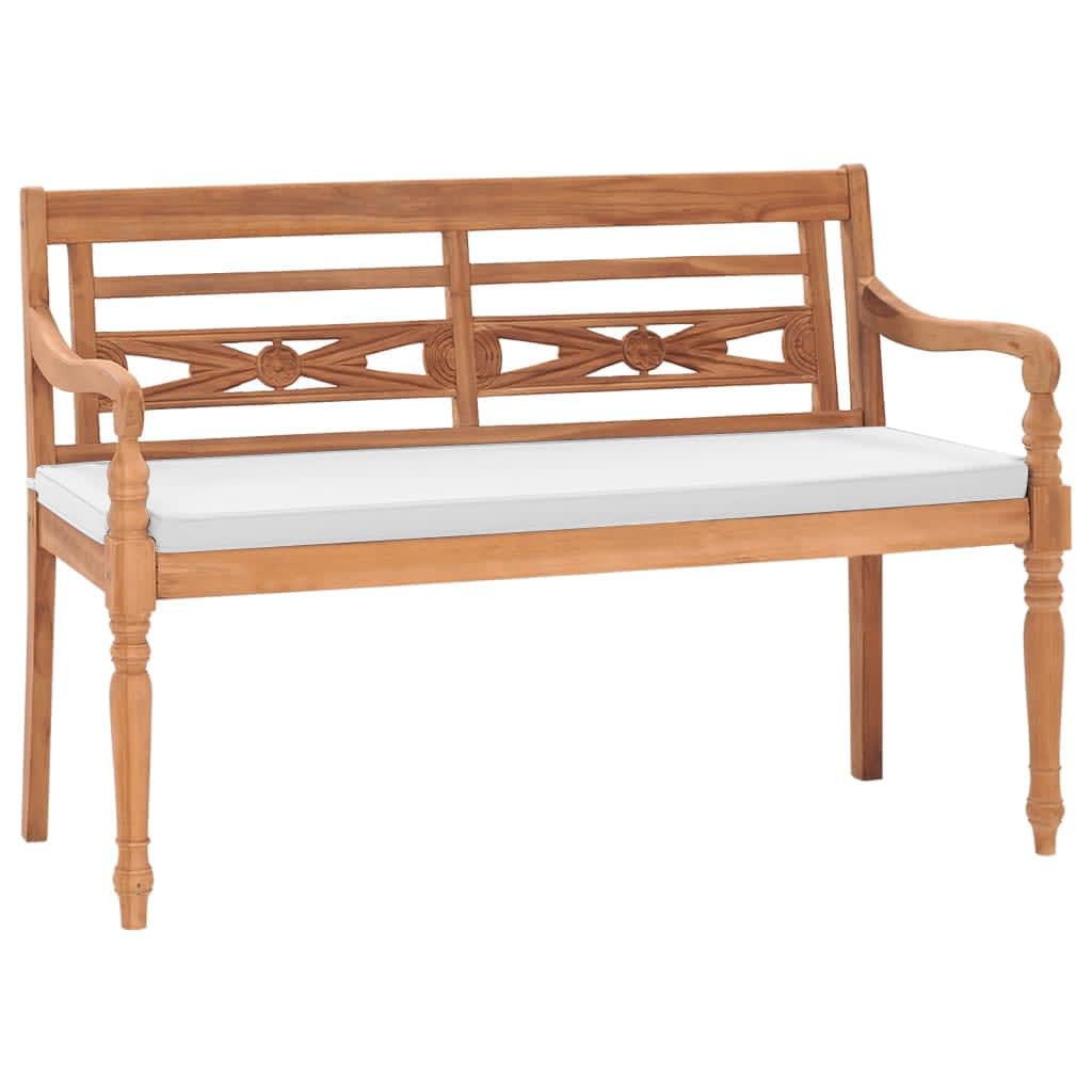 Panchina Batavia Con Cuscini 120 Cm In Teak