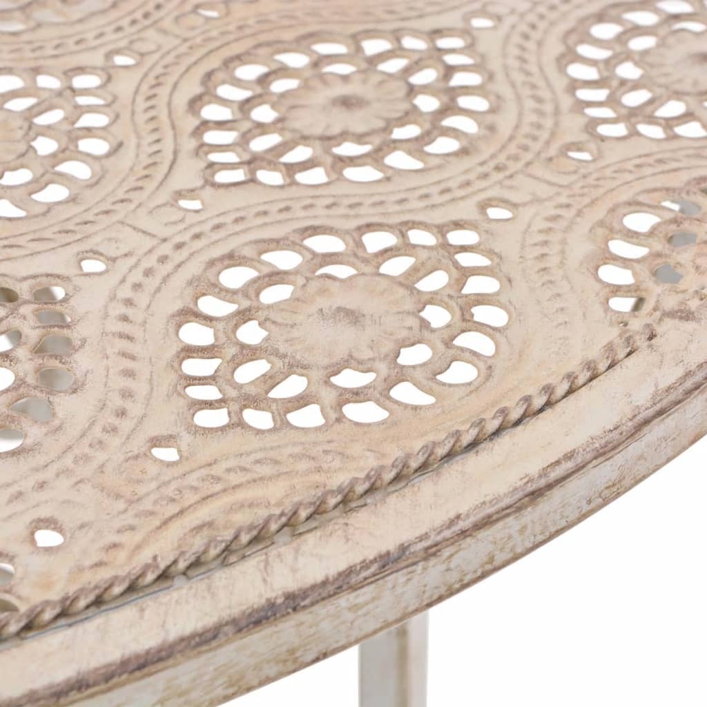 Set Da Bistrò 3 Pz In Acciaio Bianco - Image 3