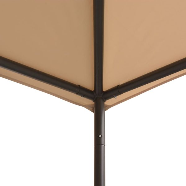 Gazebo Padiglione Tenda Tettoia 4x4 M Acciaio Beige - Image 3