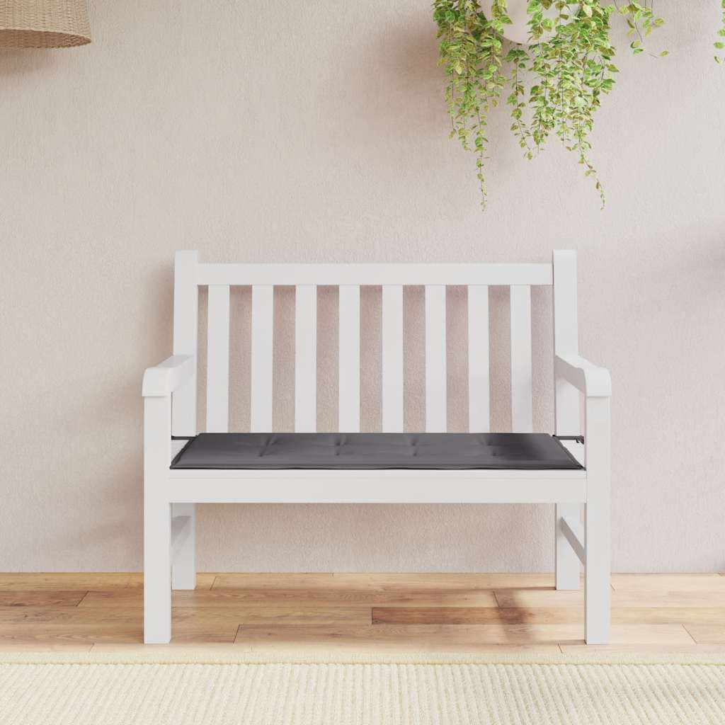 Cuscino Per Panca Antracite 100x50x3 Cm In Tessuto Oxford