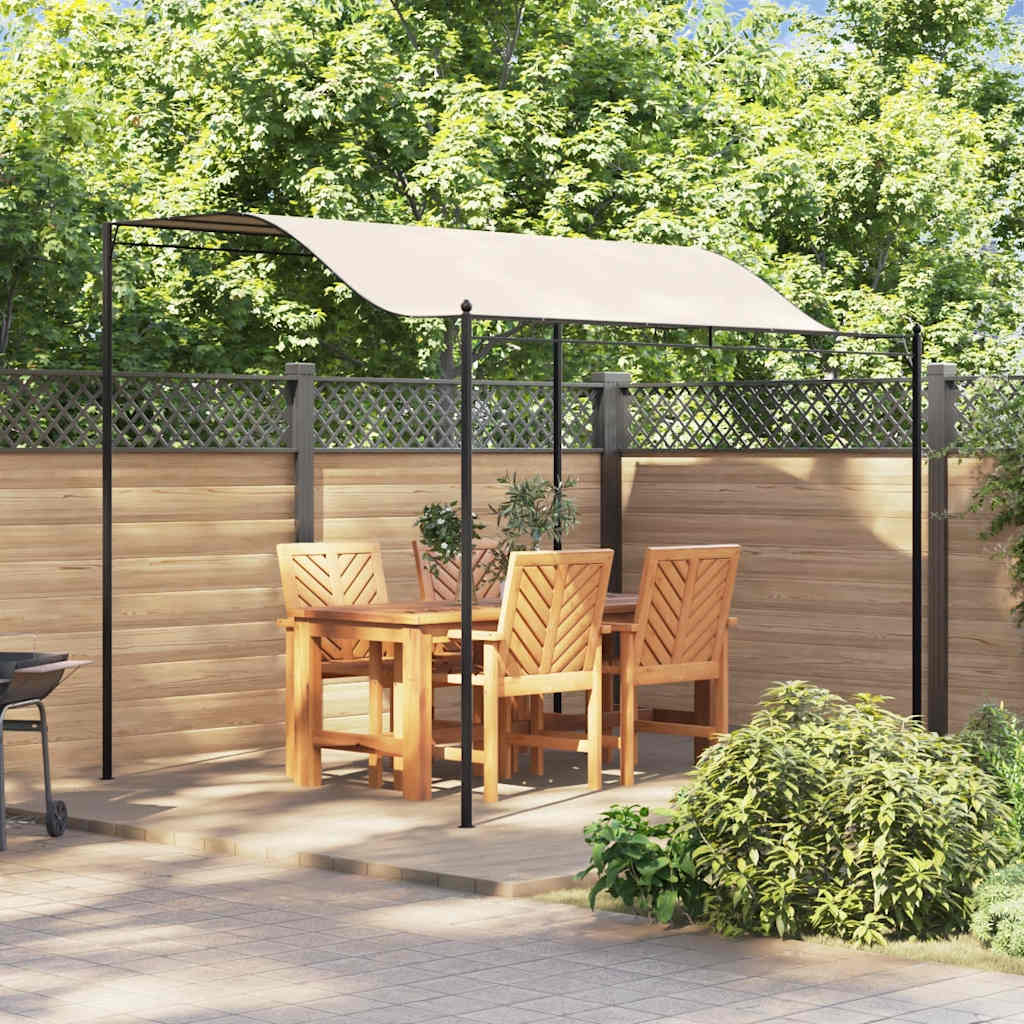 Gazebo In Tessuto Bianco Crema