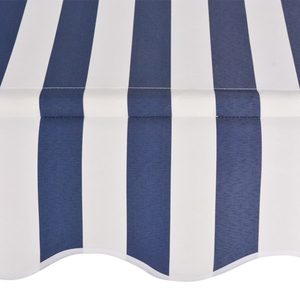 Tenda Da Sole Retrattile Manuale 250 Cm A Strisce Blu E Bianche - Image 4