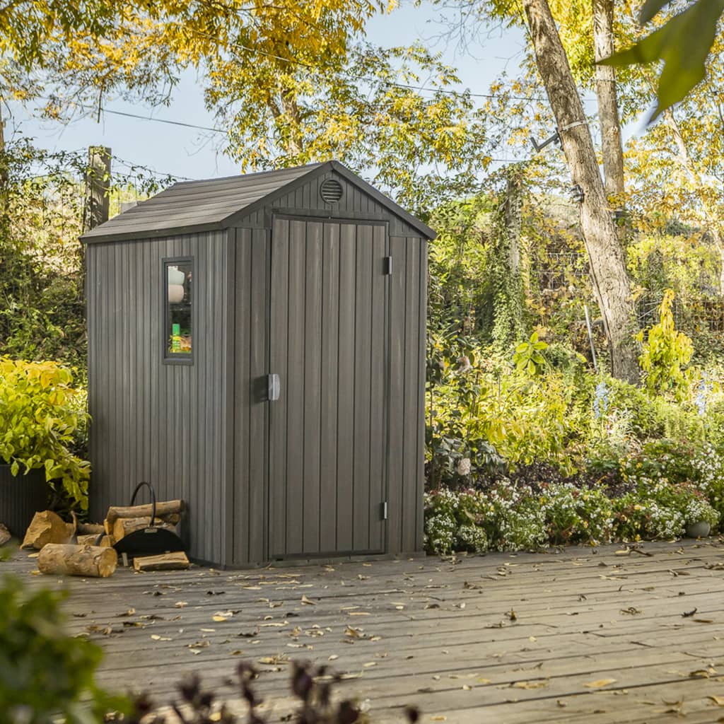 Keter Casetta Da Giardino Darwin 46 Aspetto Legno Grigio