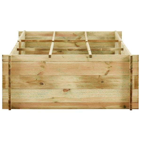 Fioriera Giardino Letto Vegetale In Legno Di Pino 197x100x40cm - Image 3