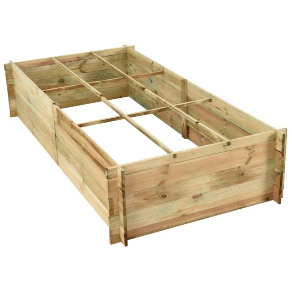 Fioriera Giardino Letto Vegetale In Legno Di Pino 197x100x40cm - Image 4