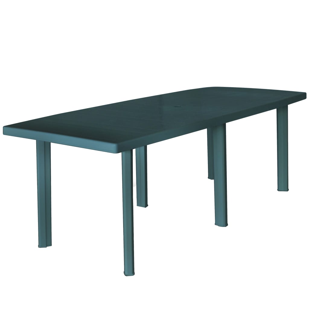 Tavolo Da Giardino Verde 210x96x72 Cm In Plastica