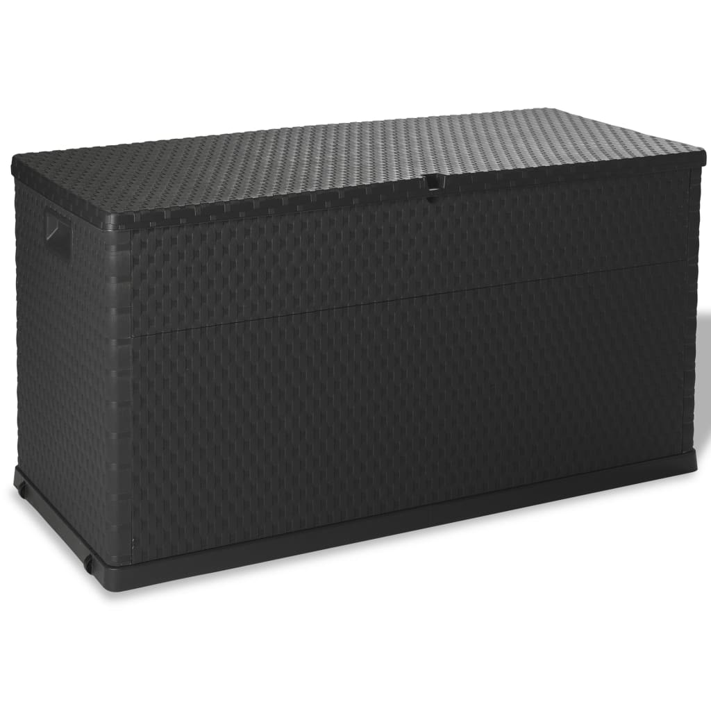 Baule Da Giardino Antracite 120x56x63 Cm In Rattan pp