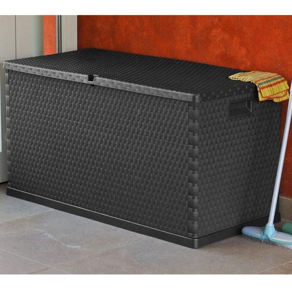 Baule Da Giardino Antracite 120x56x63 Cm In Rattan pp - Image 6