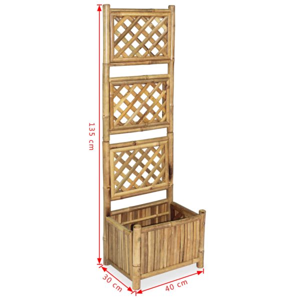 Letto Rialzato Da Giardino Con Graticcio In Bambù 40 cm - Image 6
