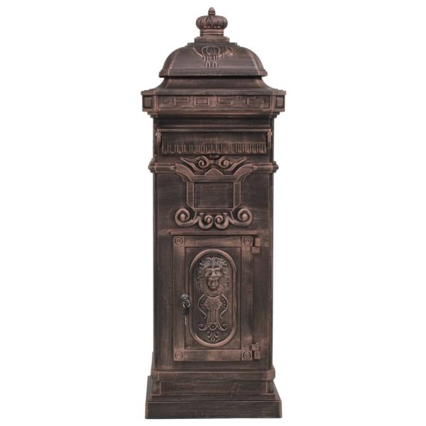 Cassetta Della Posta In Alluminio Inossidabile Vintage Bronzo - Image 3