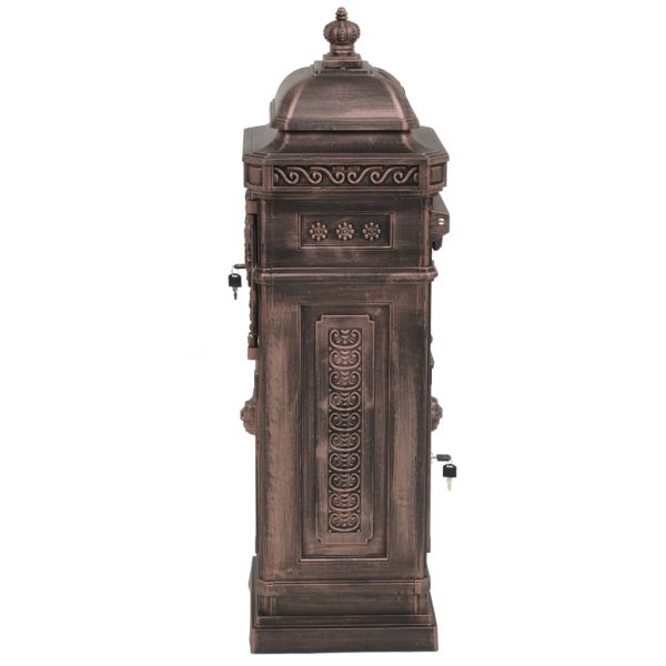 Cassetta Della Posta In Alluminio Inossidabile Vintage Bronzo - Image 5