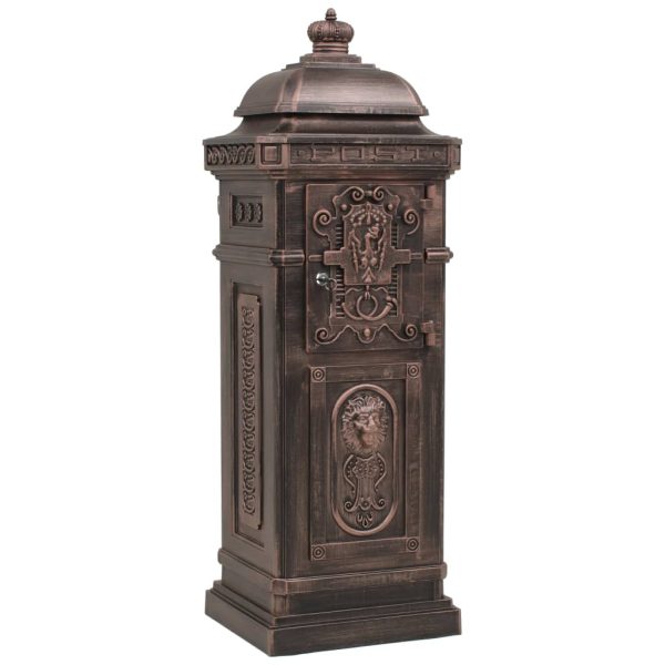 Cassetta Della Posta In Alluminio Inossidabile Vintage Bronzo - Image 6