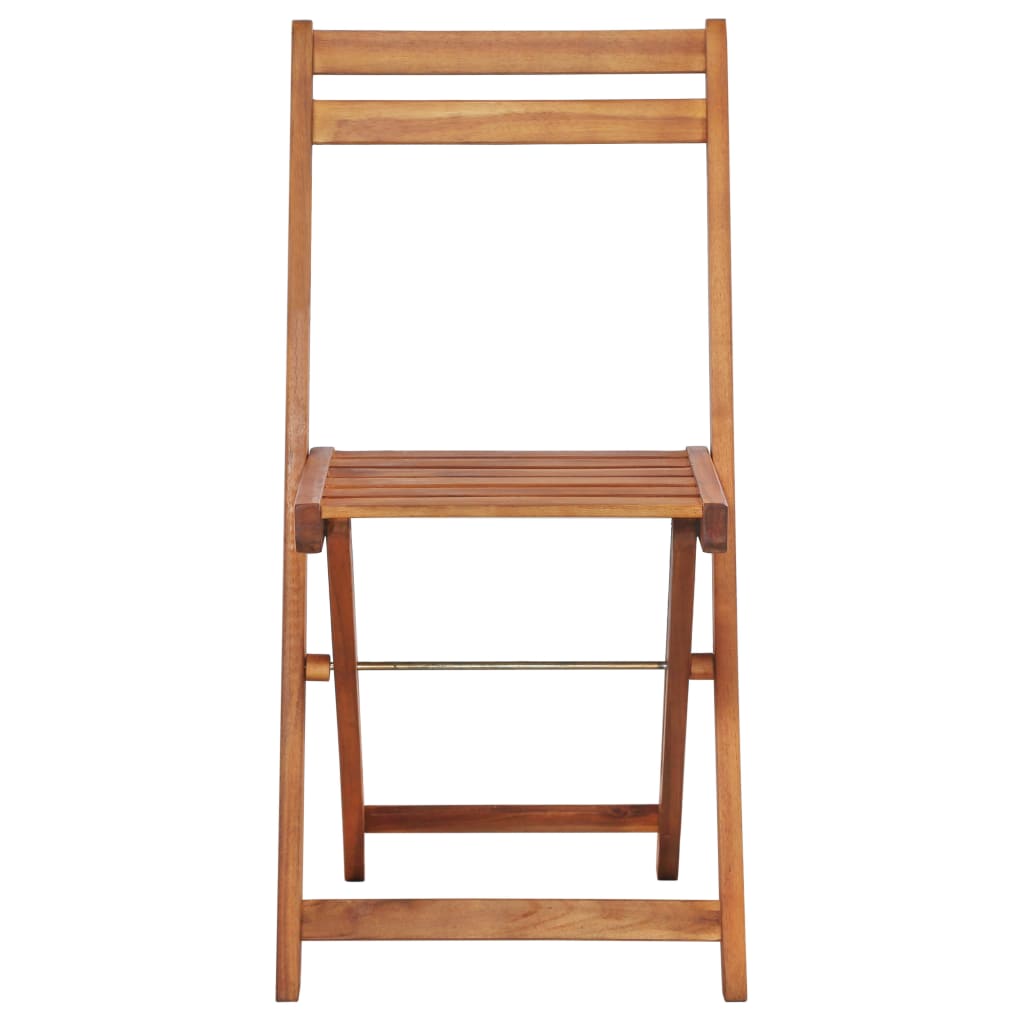 Sedie Da Bistrò Per Esterni 2 Pz In Legno Massello Di Acacia - Image 3