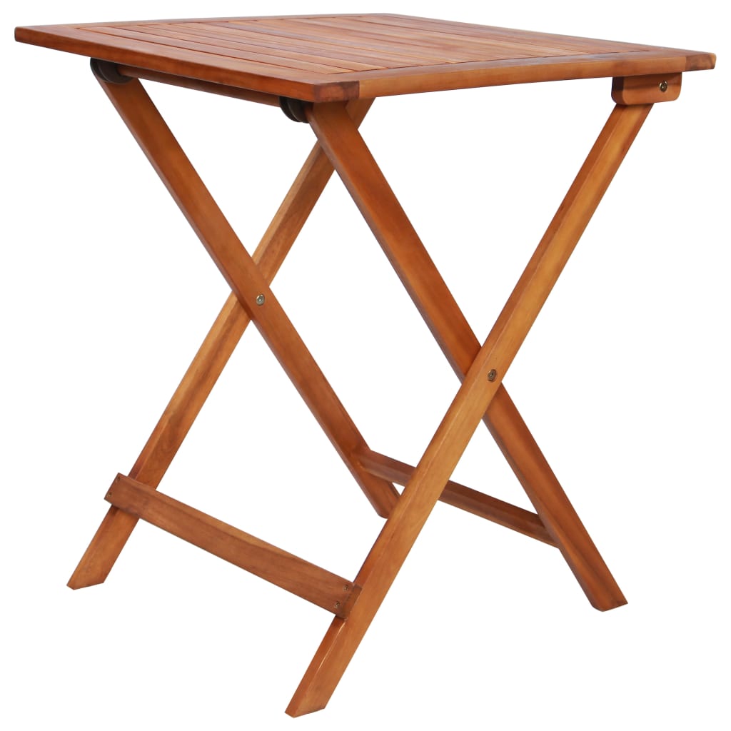 Set Da Bistrot 3 Pz Pieghevole In Legno Massello Di Acacia - Image 4
