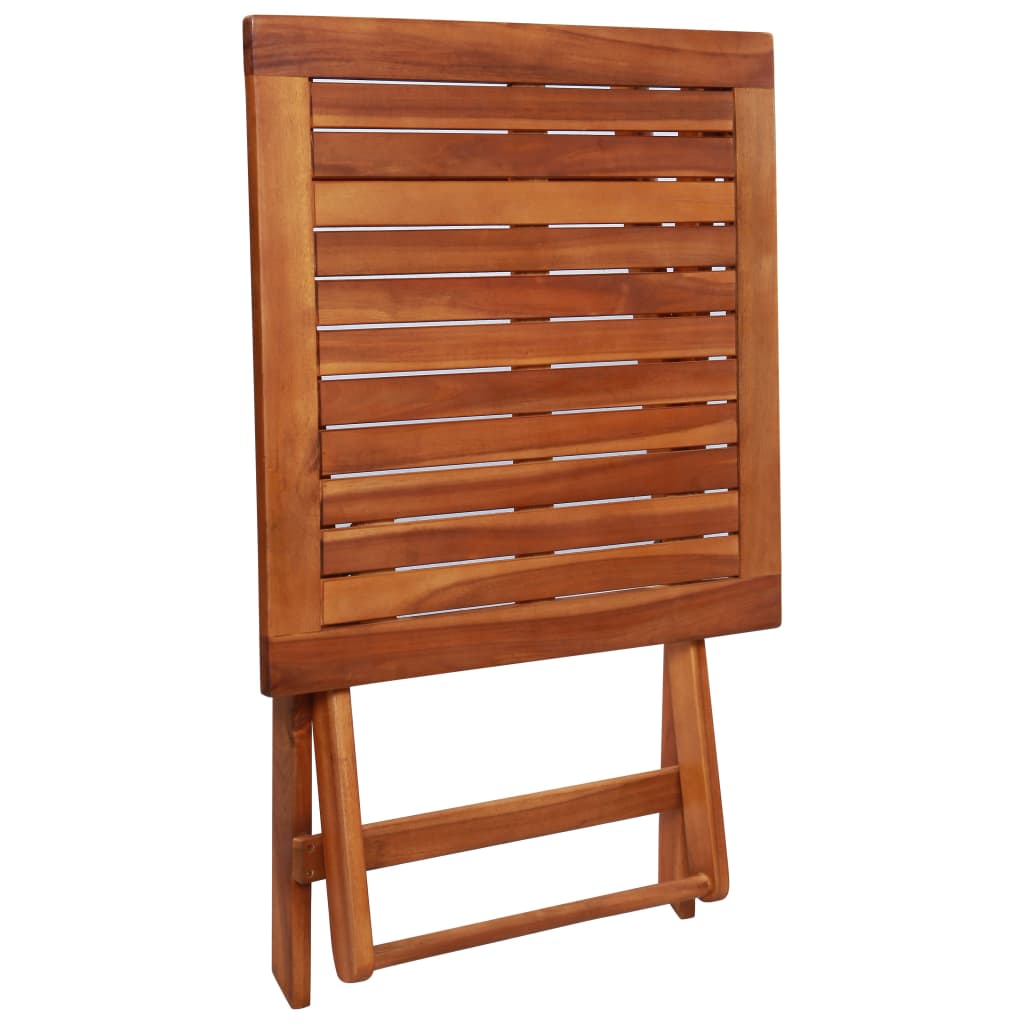 Set Da Bistrot 3 Pz Pieghevole In Legno Massello Di Acacia - Image 6
