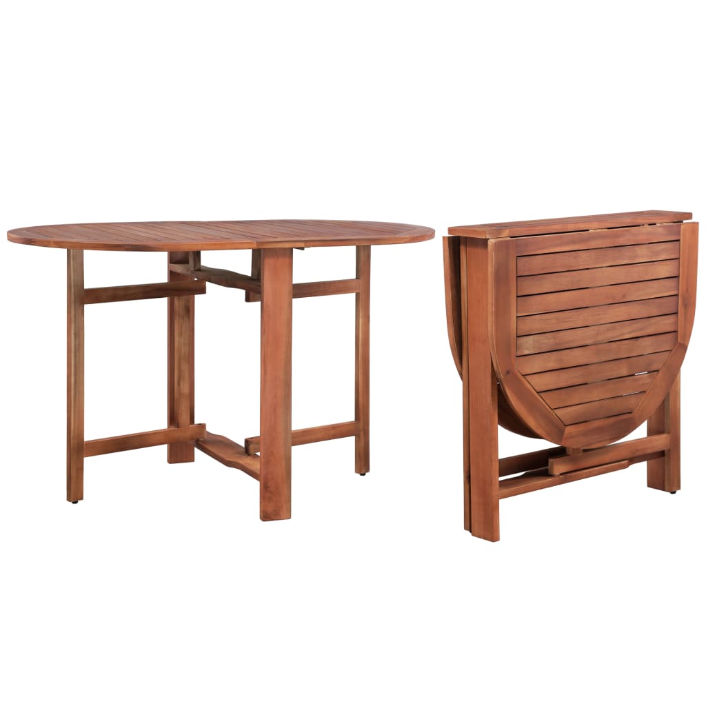 Tavolo Da Giardino  120x70x74 Cm In Massello Di Acacia
