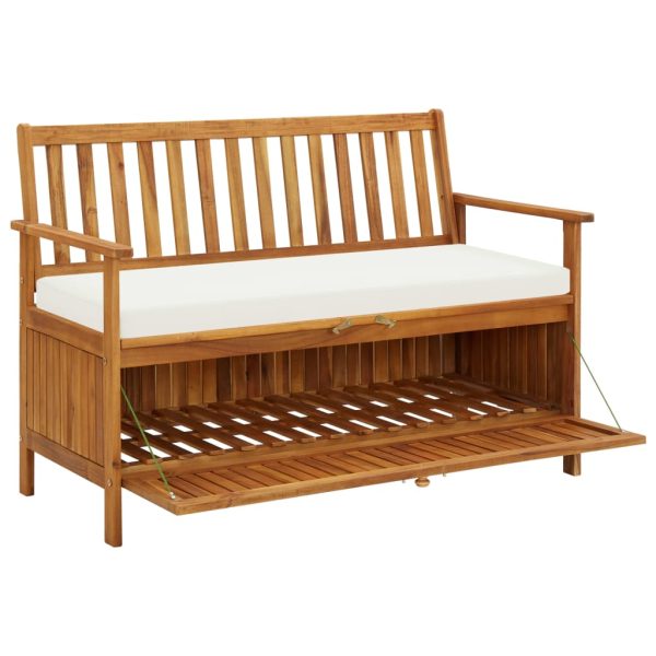 Cassapanca Da Giardino In Legno Massello Di Acacia 120x63x84 cm - Image 3