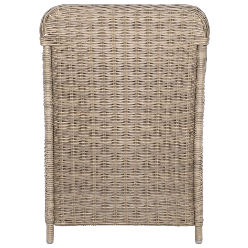 Sedie Da Esterno Con Cuscini 2 Pz In Polyrattan Marrone - Image 5