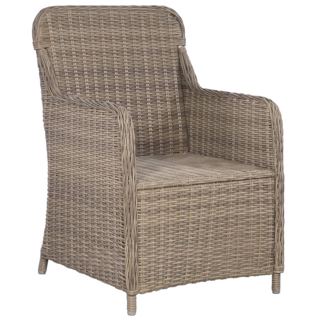 Sedie Da Esterno Con Cuscini 2 Pz In Polyrattan Marrone - Image 6