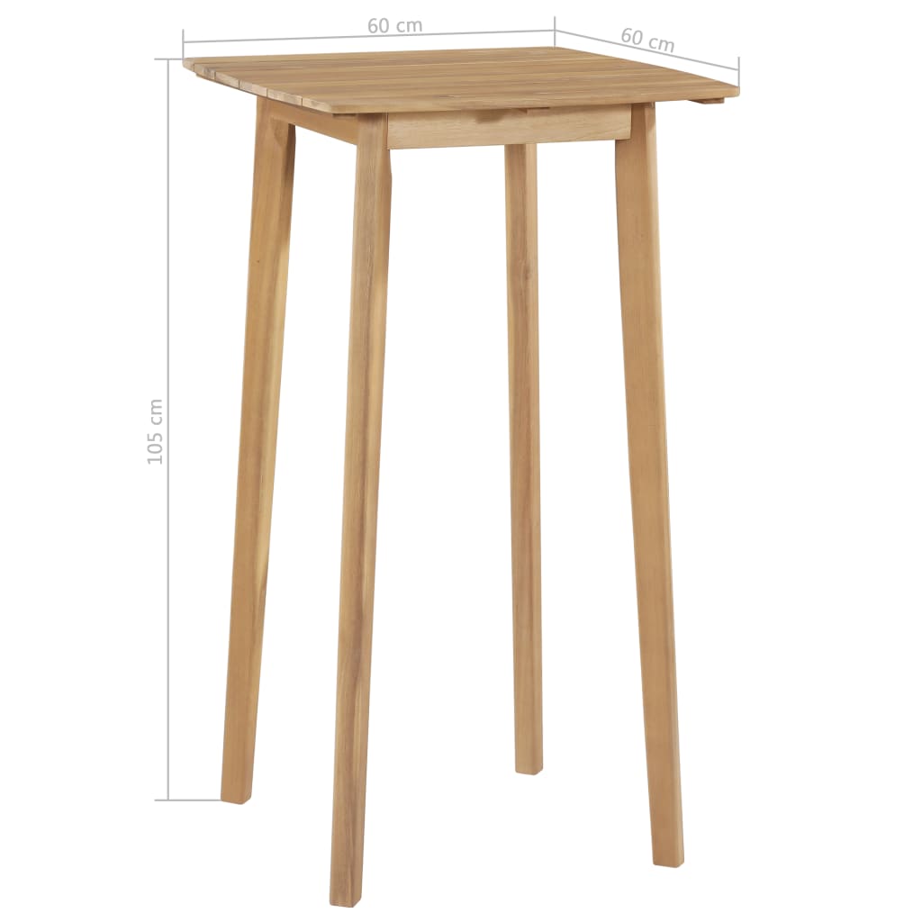 Set Da Pranzo Da Giardino 5 Pz In Legno Massello Di Acacia - Image 6