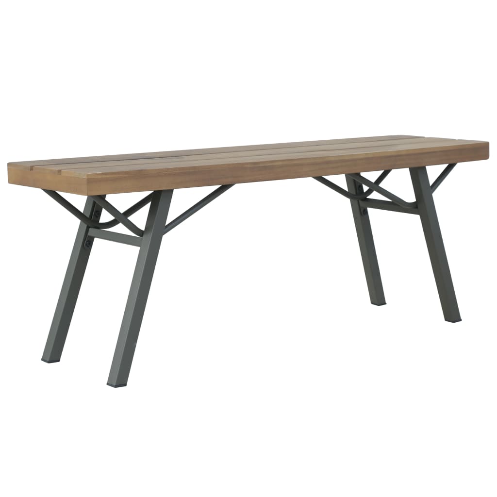 Panchina Da Giardino 120 Cm In Legno Massello D'acacia