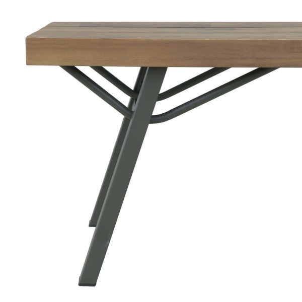 Panchina Da Giardino 120 Cm In Legno Massello D'acacia - Image 3