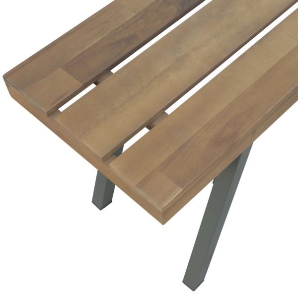 Panchina Da Giardino 120 Cm In Legno Massello D'acacia - Image 4
