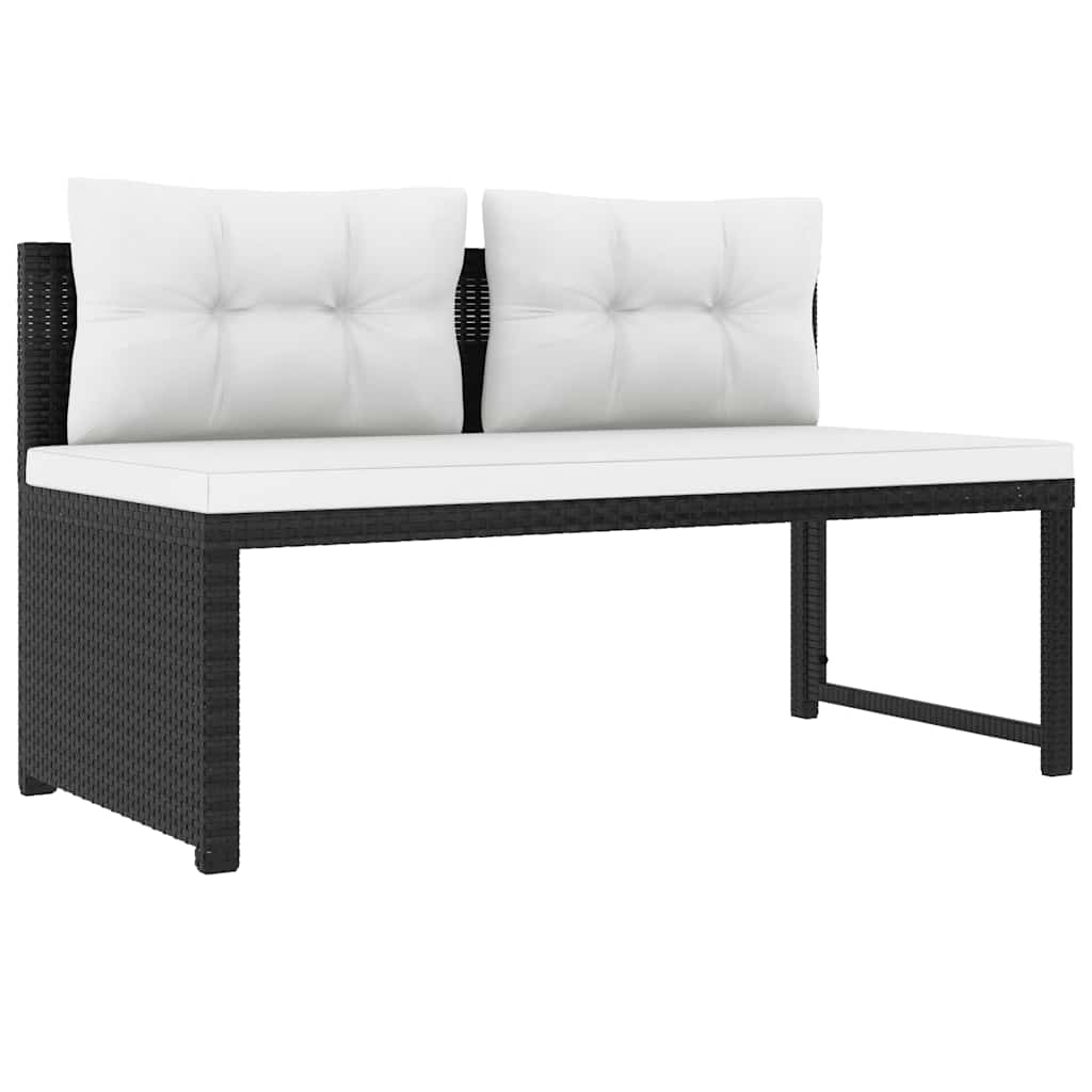 Set Divani Da Giardino 4 Pz In Polyrattan Nero - Image 6