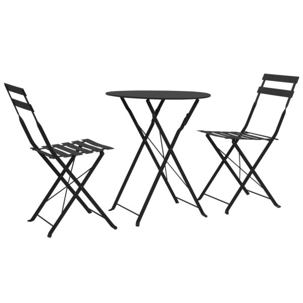 Set Da Bistrot 3 Pz In Acciaio Nero
