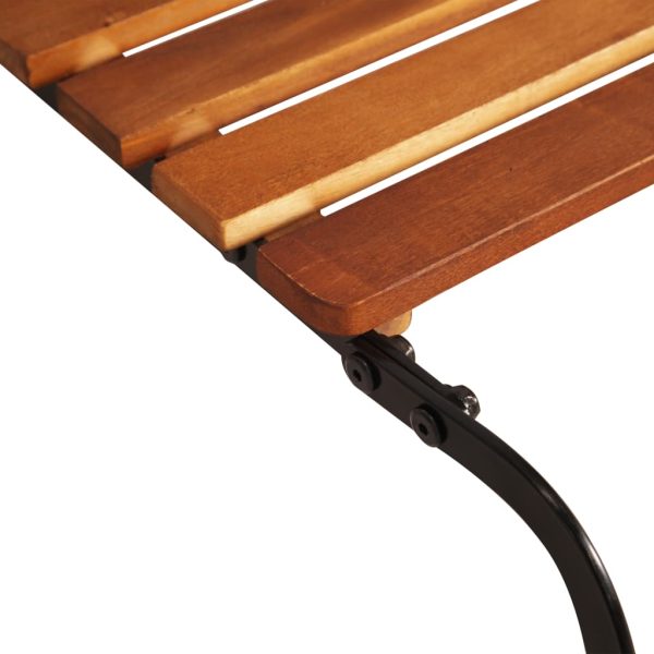 Lettino Prendisole Con Gambe In Acciaio Legno Massello Acacia - Image 3