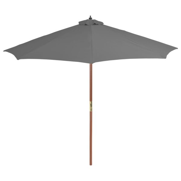 Ombrellone Da Esterni Con Palo In Legno 300 Cm Antracite - Image 2