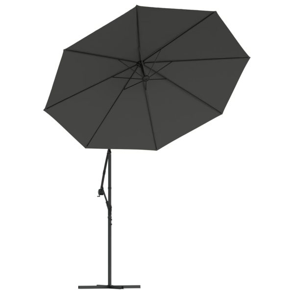 Ombrellone A Sbalzo Con Led E Palo In Acciaio 300 Cm Antracite - Image 5