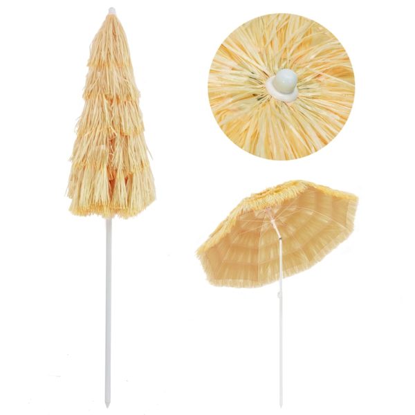 Ombrellone Da Spiaggia Naturale 180 Cm In Stile Hawaiano - Image 3