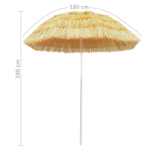Ombrellone Da Spiaggia Naturale 180 Cm In Stile Hawaiano - Image 5