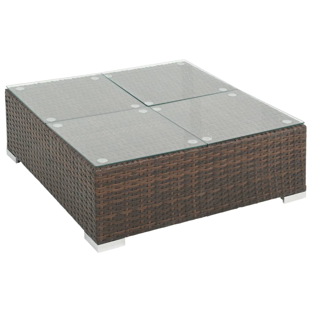 Set Divani Da Giardino 8 Pz Con Cuscini In Polyrattan Marrone - Image 5