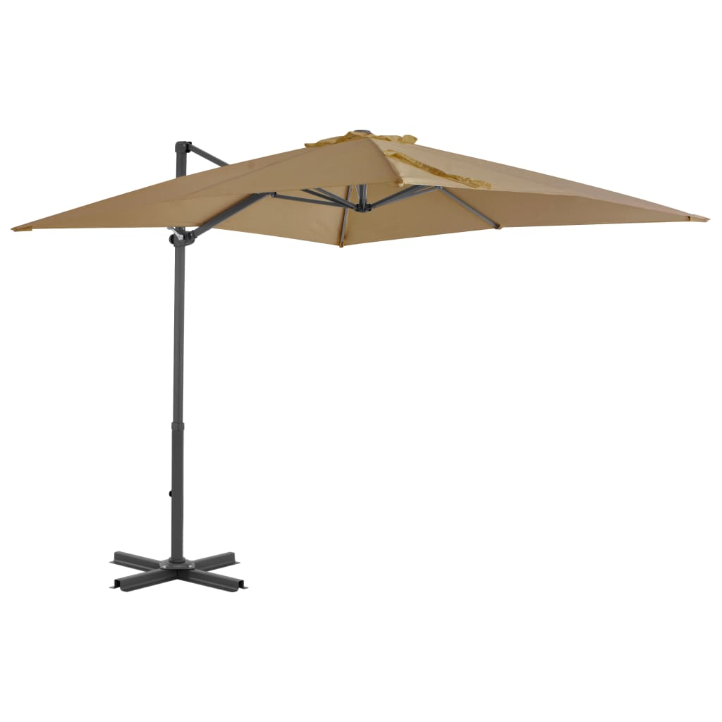 Ombrellone A Sbalzo Con Palo In Alluminio 250x250 Cm Tortora