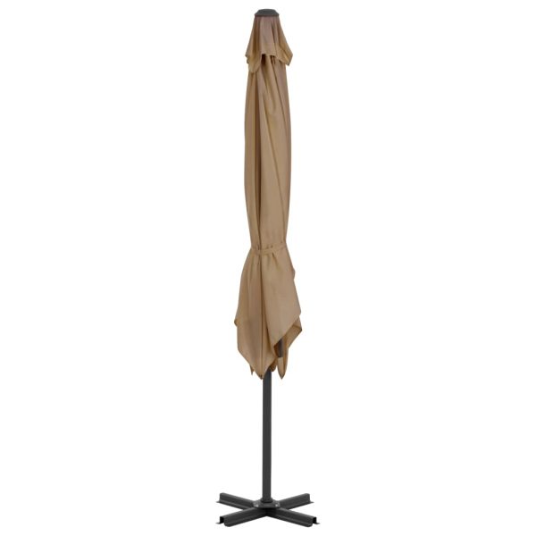 Ombrellone A Sbalzo Con Palo In Alluminio 250x250 Cm Tortora - Image 3