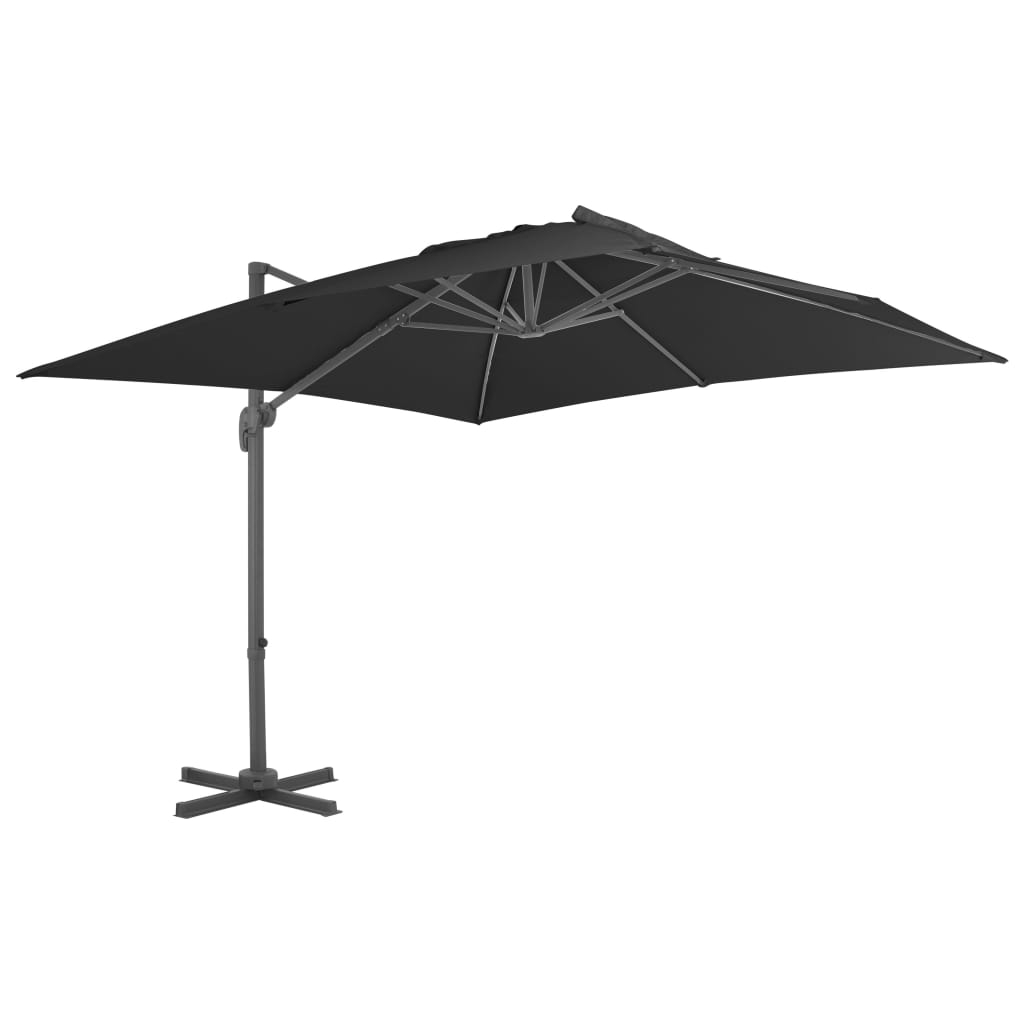 Ombrellone A Sbalzo Palo In Alluminio 300x300 Cm Antracite