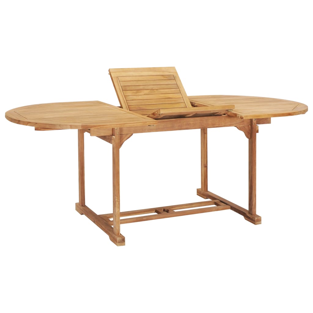 Tavolo Da Pranzo Allungabile 150-200x100x75 Cm Massello Di Teak