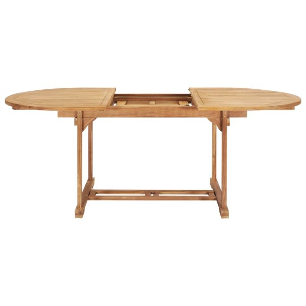 Tavolo Da Pranzo Allungabile 150-200x100x75 Cm Massello Di Teak - Image 3