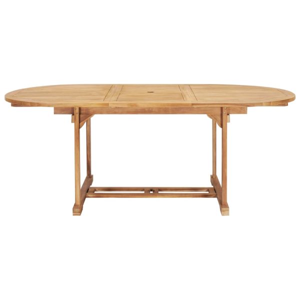 Tavolo Da Pranzo Allungabile 150-200x100x75 Cm Massello Di Teak - Image 4