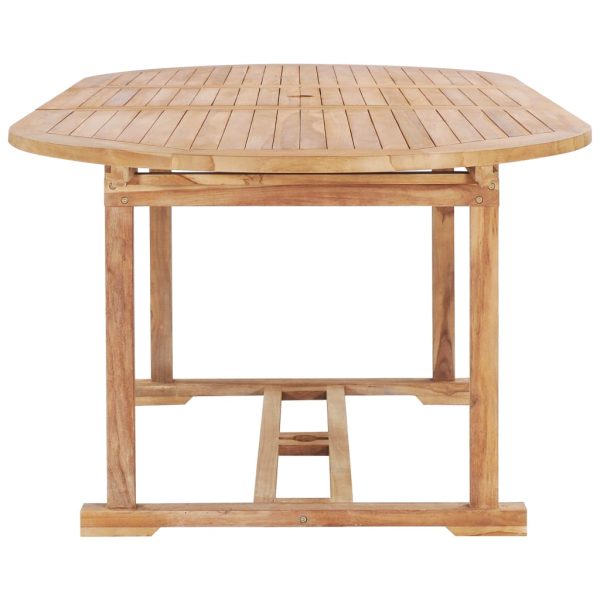 Tavolo Da Pranzo Allungabile 150-200x100x75 Cm Massello Di Teak - Image 5