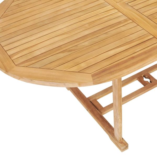 Tavolo Da Pranzo Allungabile 150-200x100x75 Cm Massello Di Teak - Image 6