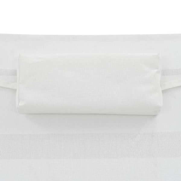 Lettino Prendisole Con Cuscino In Polyrattan Nero - Image 5