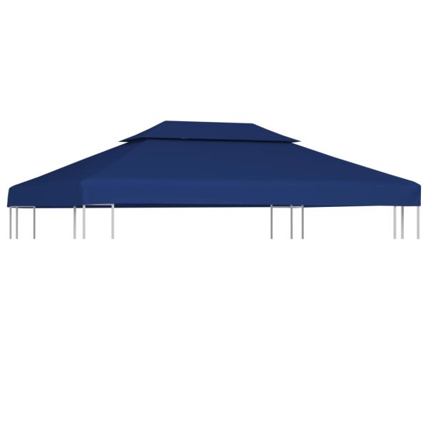 Copertura Superiore Per Gazebo A 2 Strati 310 G/m² 4x3 M Blu