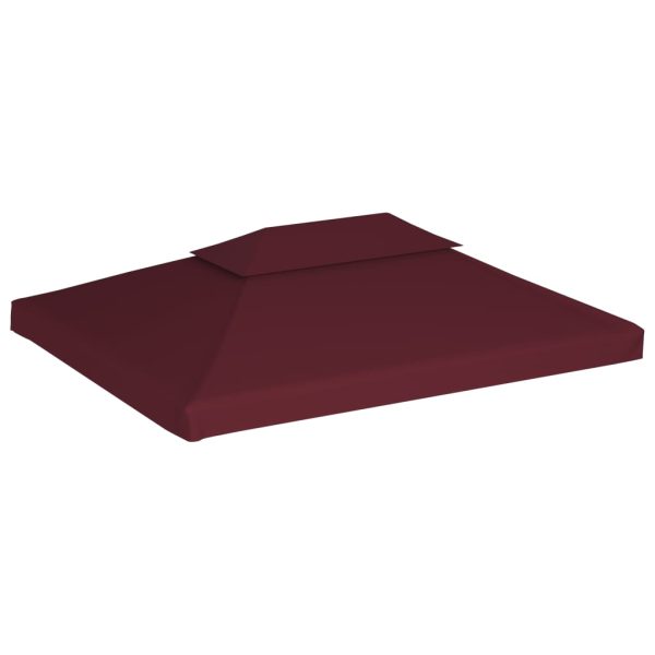 Copertura Superiore Per Gazebo A 2 Strati 310g/m² 4x3m Bordeaux - Image 2