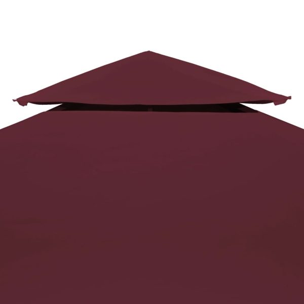 Copertura Superiore Per Gazebo A 2 Strati 310g/m² 4x3m Bordeaux - Image 3
