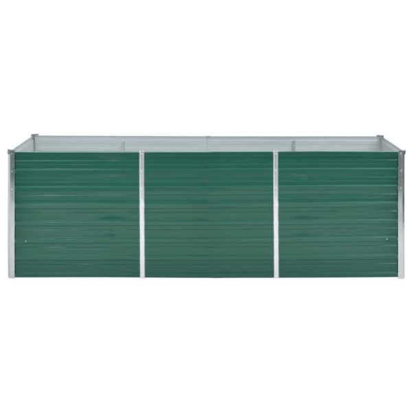 Letto Rialzato Giardino In Acciaio Zincato 240x80x77 Cm Verde - Image 4