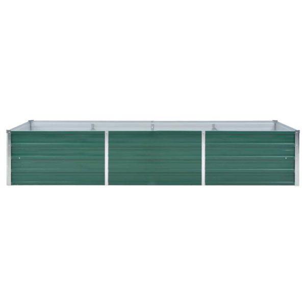 Letto Rialzato Giardino In Acciaio Zincato 240x80x45 Cm Verde - Image 4