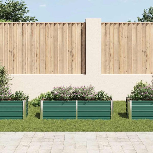Letto Rialzato Giardino In Acciaio Zincato 160x40x45 Cm Verde - Image 3